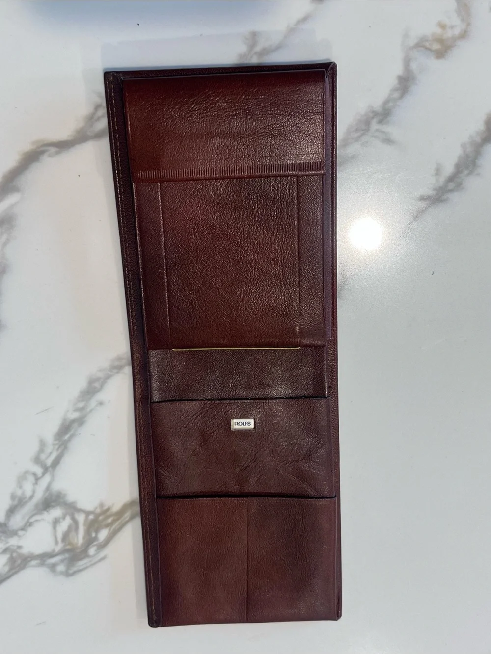 VINTAGE Rolfs Cowhide Brown Leather Wallet